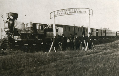 Directors of the U.P.R.R. at the 100th Meridian, October 1866, photo by John Carbutt, courtesy N.Y. Historical Society